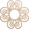 Ekena Millwork Cohen Wood Fretwork Pierced Ceiling Medallion, Alder, 36"OD x 12 1/4"ID x 1/4"T CMWP36X36X0250COAL - alternate 1